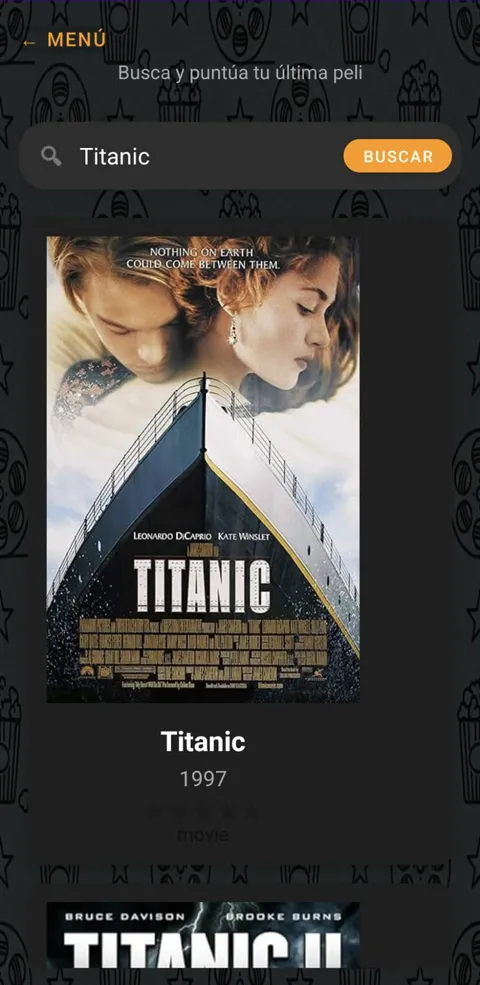 Buscador de VeoVeo con los resultados de «Titanic»